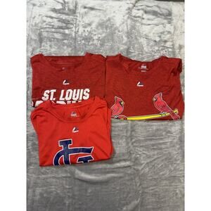 St Louis Cardinals Majestic Coolbase Shirt Bundle Men’s XL Lot of 3 Red White